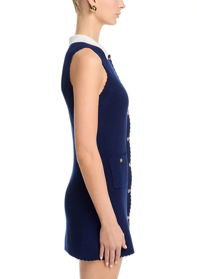 French Connection Bennet Rib Knit Contrast Dress