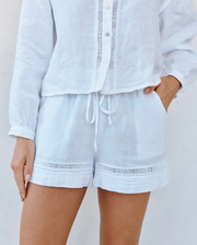 Bella Dahl Lattice Pintuck Short