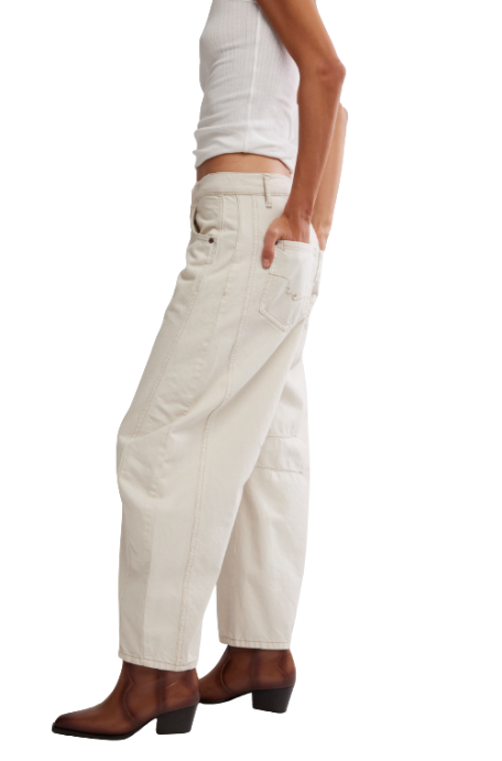 Free People Good Luck Mid Rise Barrel Jeans