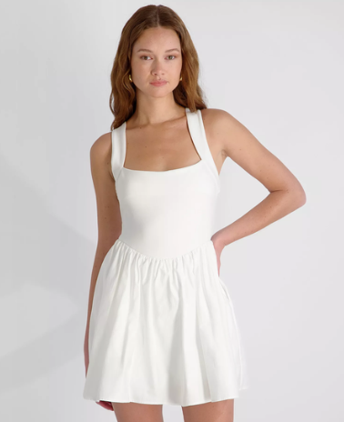 French Connection Cleo Ponte Poplin Halter Mini Dress