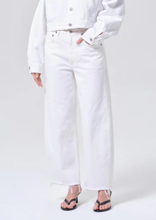 AGOLDE Low Curve Fray Jean (Milkshake)