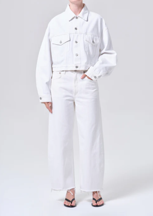 AGOLDE Low Curve Fray Jean (Milkshake)