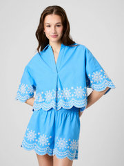 French Connection Alissa Cotton Embroidered Popover
