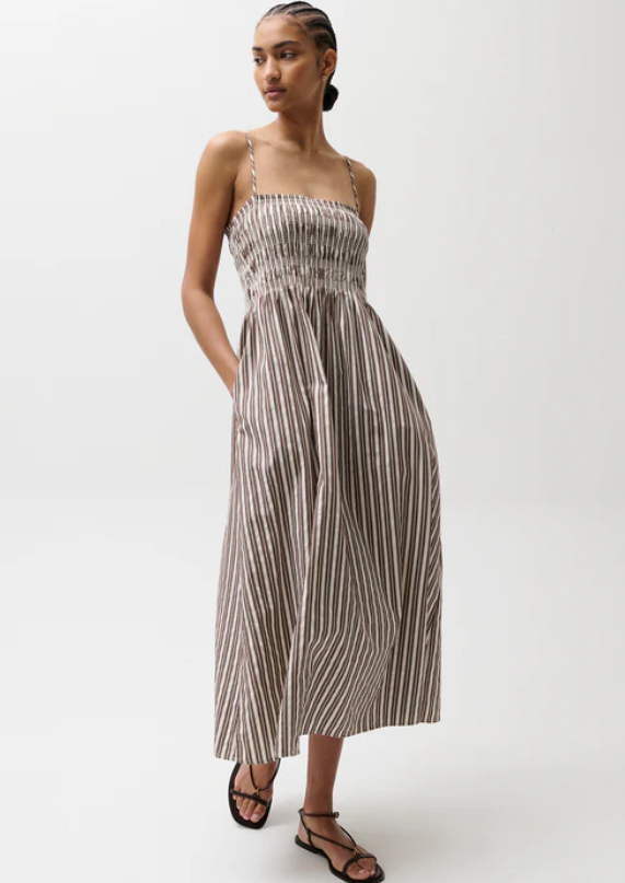 Pistola Bianca Shirred Bodice Dress
