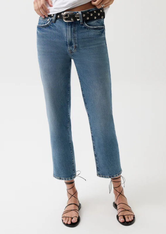 Pistola Aleks Mid Rise Straight Crop Jean (River)