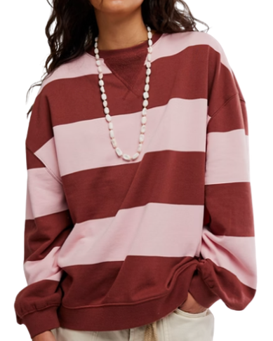 Free People Classic Stripe Crewneck Top