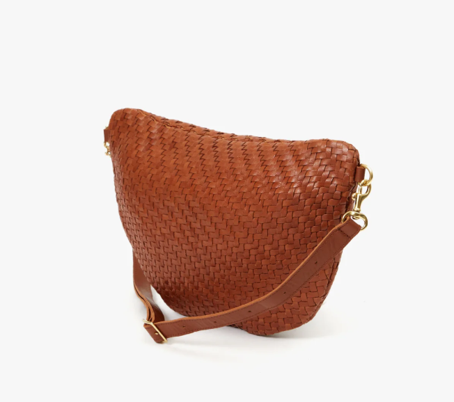Clare V. Grande Fanny (Hazelnut Woven Zig Zag)