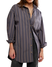 Free People Freddie Striped Shirt