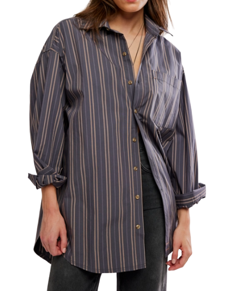Free People Freddie Striped Shirt
