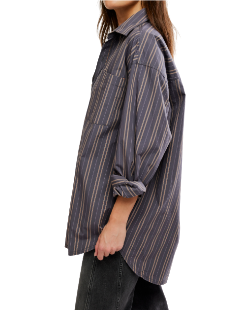 Free People Freddie Striped Shirt
