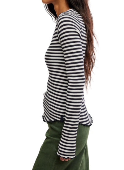 Free People Easy Does It Striped Tee