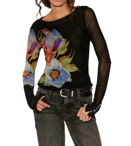 Free People Lilly Printed Longsleeve