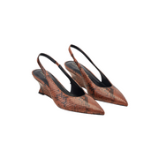 Marc Fisher Leather Wedge Slingback Pump