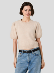 French Connection Yulia Knit Puff Sleeve Top