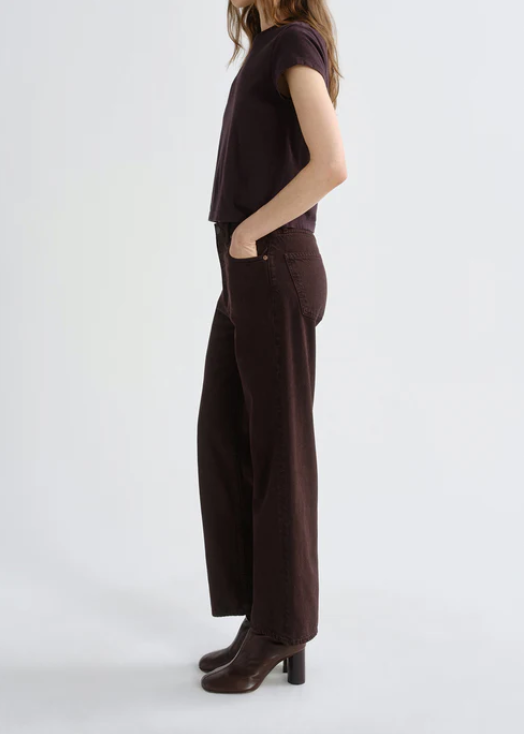 AGOLDE Ren High Waisted Crop Wide Leg Jean (Sloe Berry)