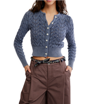 Free People Pretty In Pointelle Cardi