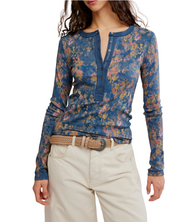 Free People Jamie Printed Henley
