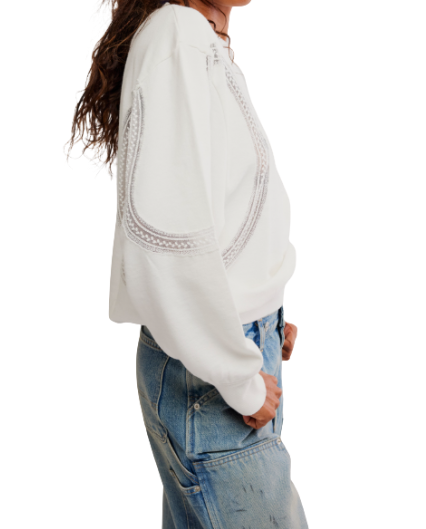 Free People Love Lace Sweatshirt