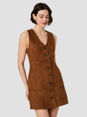 French Connection Laney Suede Patch Pocket Mini Dress