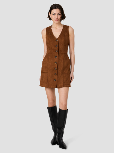 French Connection Laney Suede Patch Pocket Mini Dress