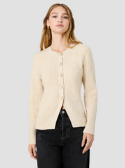French Connection Marley Knit Button Front Top
