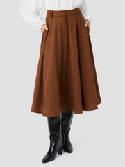 French Connection Sonja Suede Midi Skirt