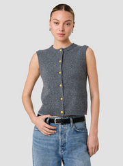 French Connection Aleyna Knit Contrast Sleeveless Top