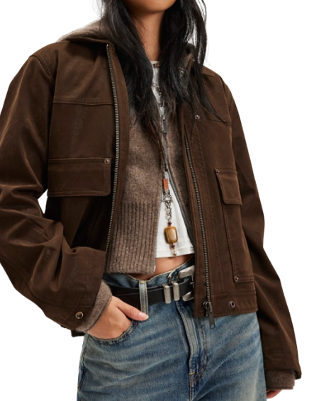 Free People Blair Vegan Suede Jacket