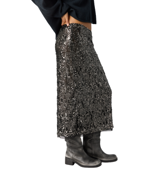 Free People Party Trick Sequin Slip Skirt