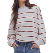Free People Palm Spring Striped Pullover