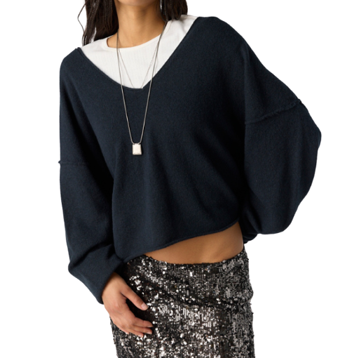 Free People See Me V-Neck Pullover