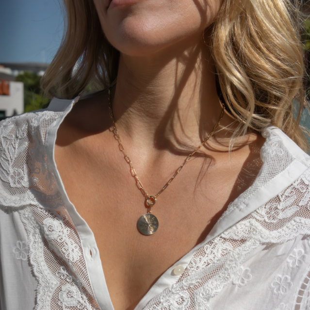 THATCH Sundial Coin Charm Necklace
