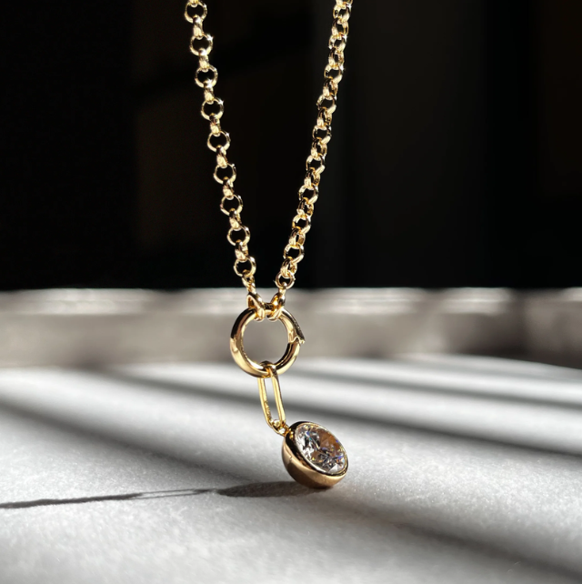THATCH Dottie Cubic Zirconia Charm Necklace
