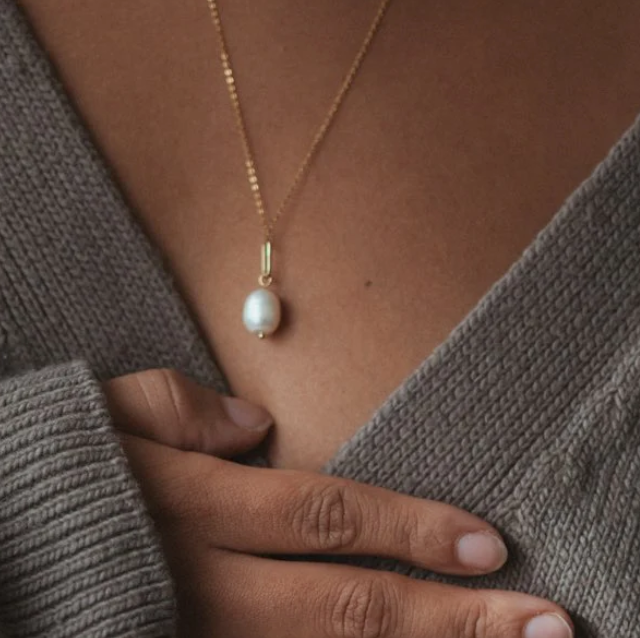 THATCH Colette Pearl Charm Necklace