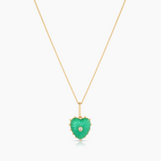THATCH Isabel Chrysoprase Heart Charm Necklace