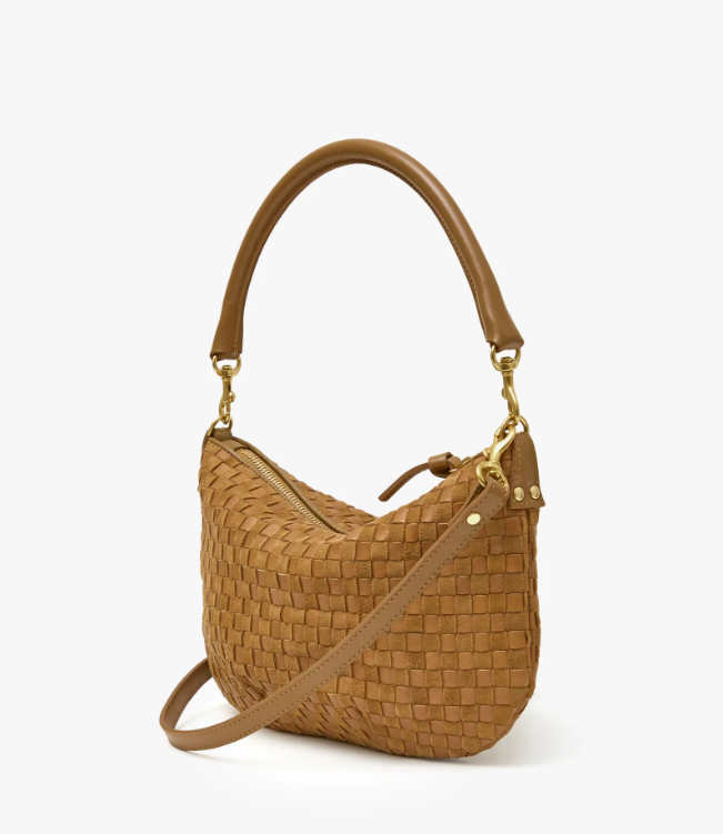 Clare V. Petit Moyen Messenger (Sequoia Woven Checker)