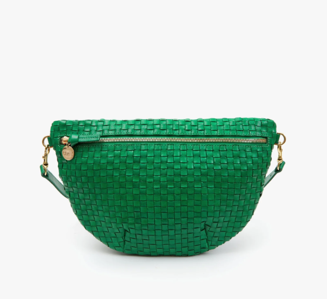 Clare V. Grande Fanny (Grass Woven Checker)