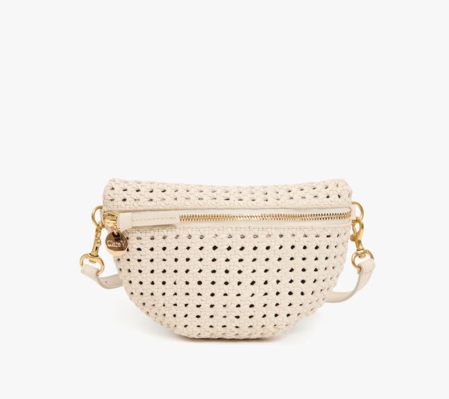 Clare V. Petite Fanny (Cream Rattan)