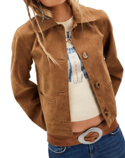 Free People Hera Vegan Suede Jacket