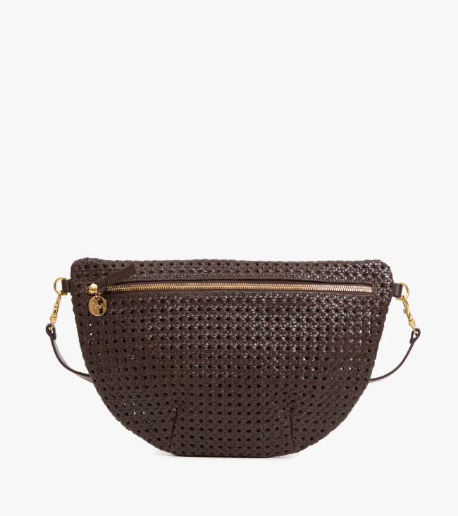 Clare V. Grande Fanny (Chocolate Rattan)