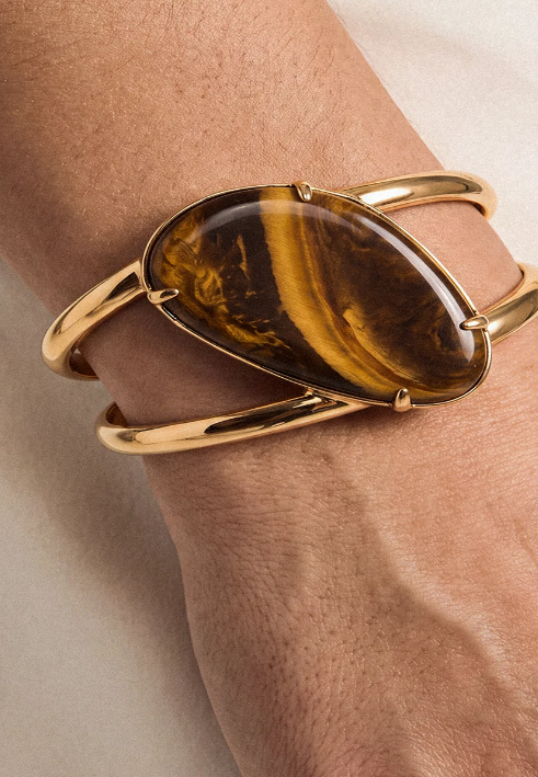Ettika Desert Tide Cuff in Tiger's Eye