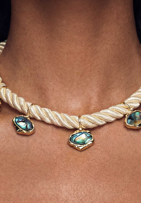 Ettika Midnight Luxe Abalone Luxe Choker