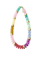Gemelli Calloway Beaded Disc Necklace - Rainbow