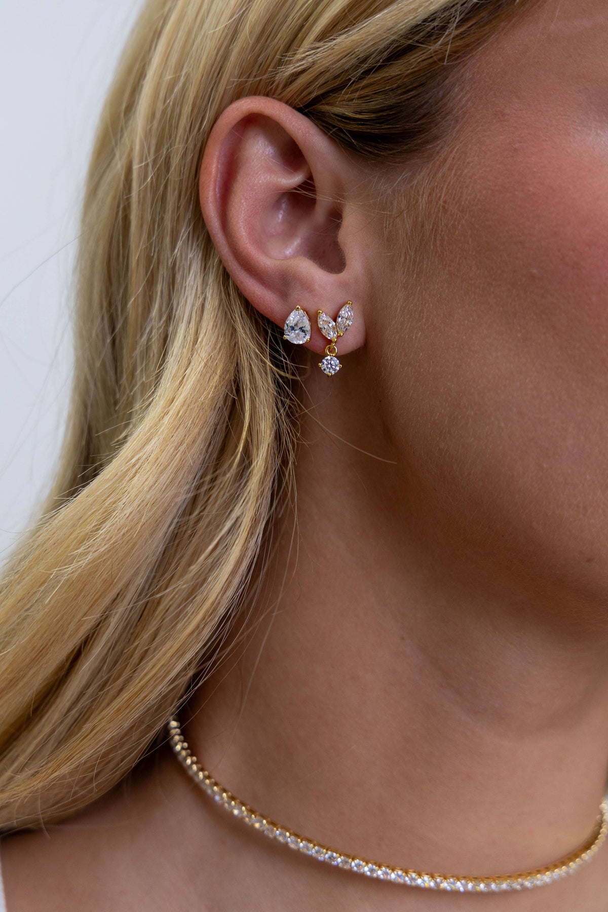 SAHIRA Pear Cut Stud Earring
