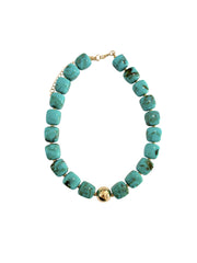 Gemelli Massey Chunky Beaded Necklace - Turquoise