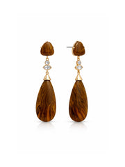 Ettika Tiger's Eye Solstice Drop Earrings