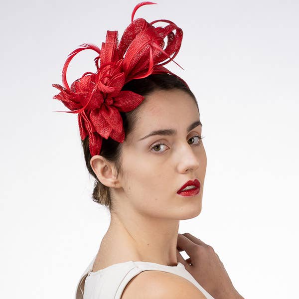 Flower Sinamay Headband Fascinator