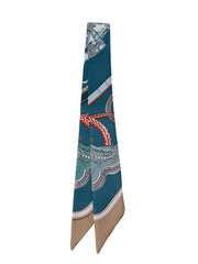 Gemelli Teal Equestrian Twilly Scarf