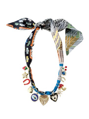 Gemelli Luna Multi Charm Scarf Necklace