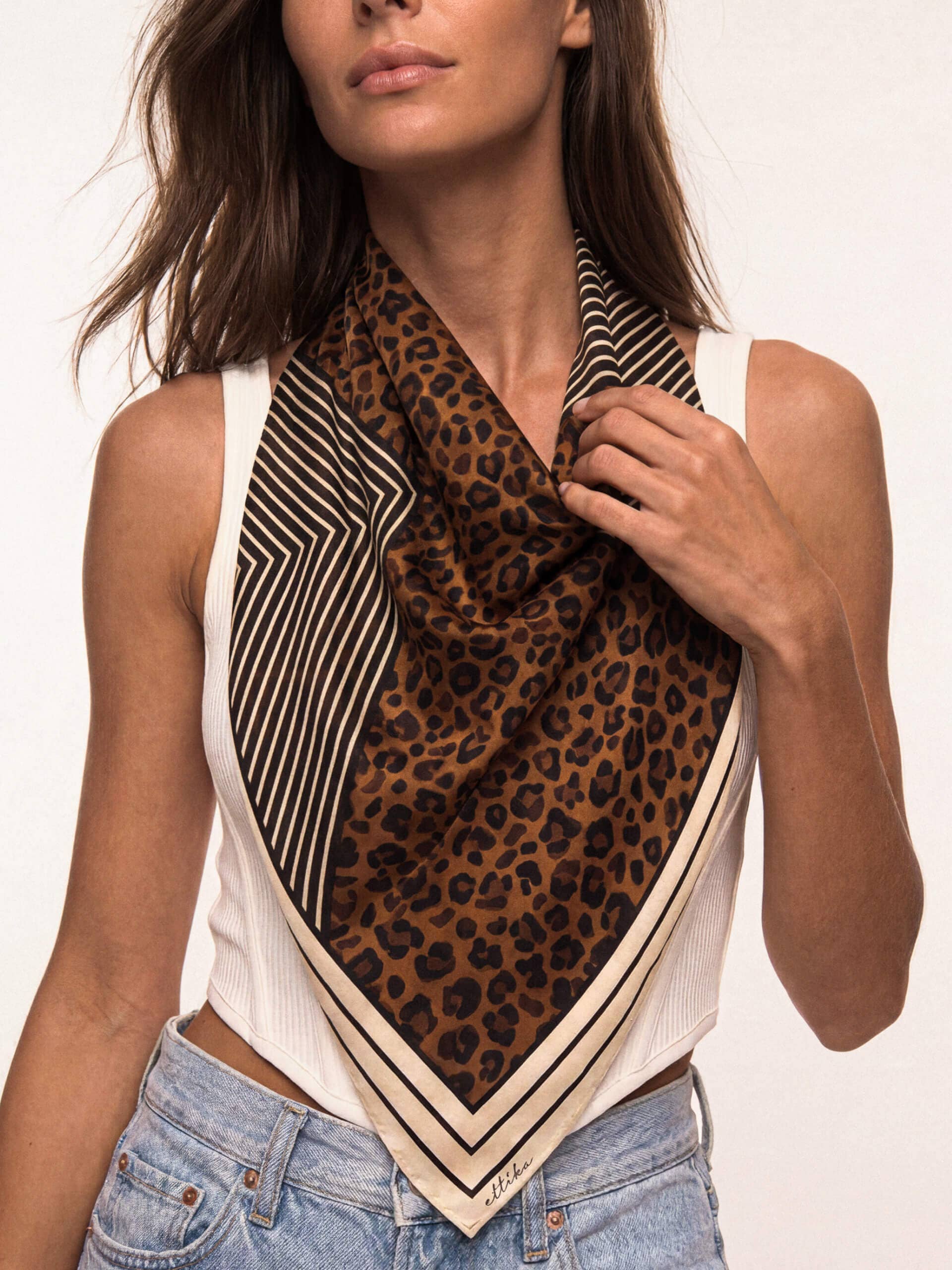 Ettika Leopard Stripe Scarf